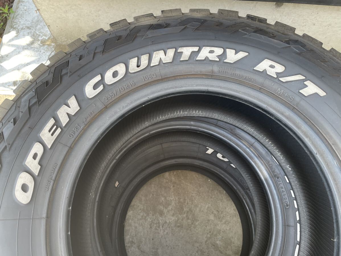 ■■■在庫有すぐ発送 TOYO OPEN COUNTRY R/T 235/70R16 4本 オープンカントリー ホワイトレター 2020年製 デリカD5 ジムニーシエラ JB23_画像2