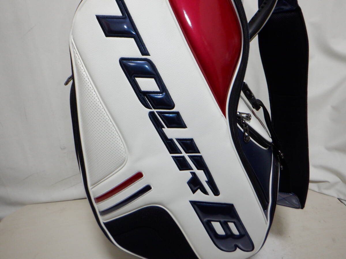 BRIDGESTONE TOUR-B ブリヂストン 9.0型 軽量★中古～美品★カートバック(WH×NV×RED)ゴルフ キャディバックの画像9