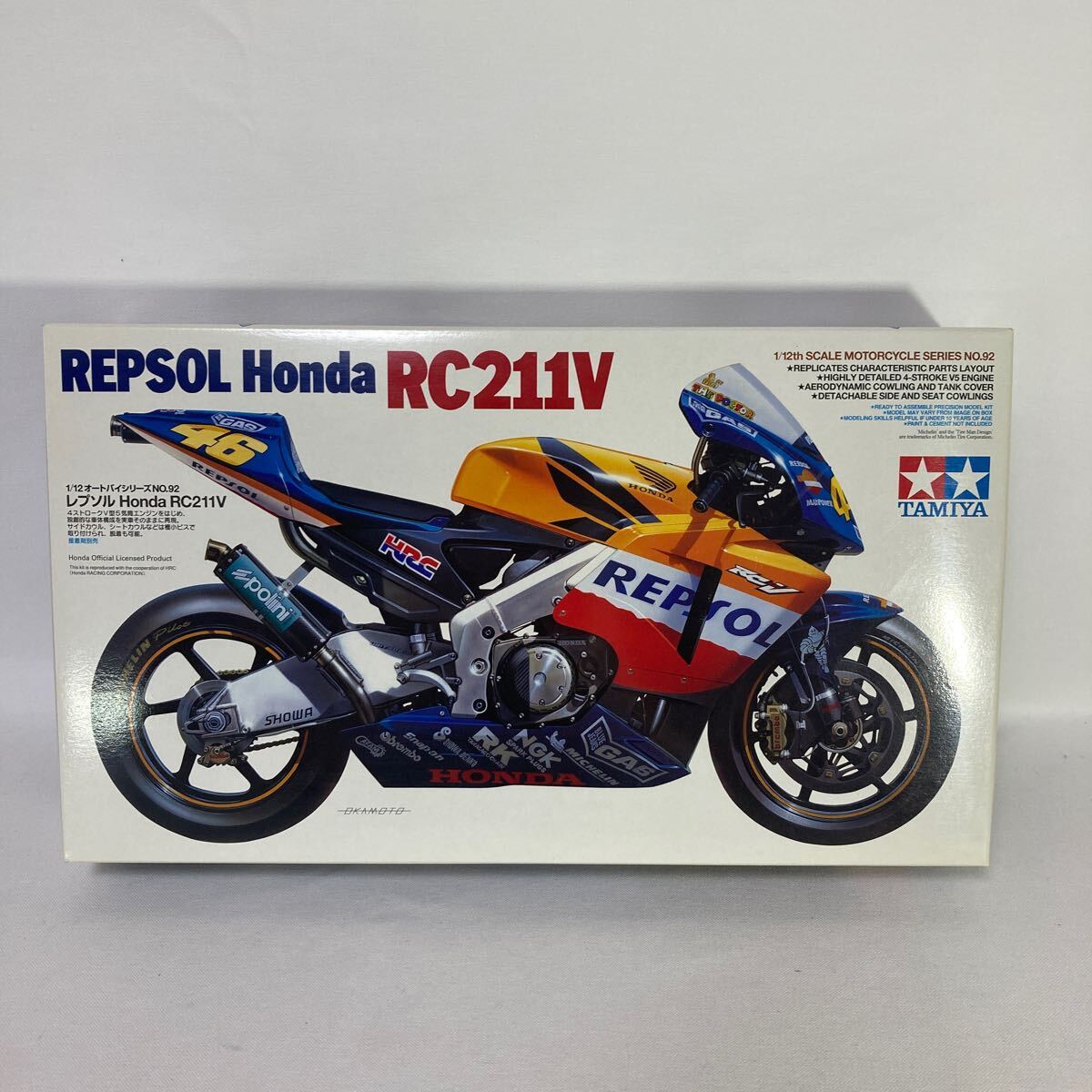  1/12 タミヤ REPSOL ホンダ RC211V 2002ロッシ チャンピオンマシン未組立 Honda TAMIYA _画像1