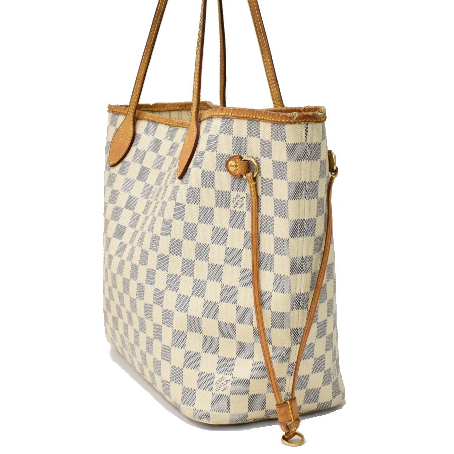 ルイヴィトン ネヴァーフルMM トートバッグ N51107 ダミエアズール アイボリー LOUIS VUITTON Neverfull MM_画像2