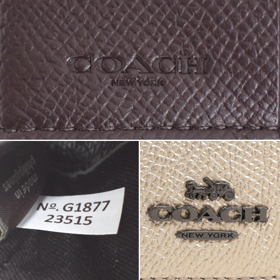  as good as new Coach key case 6 ream 23515 leather champagne gold COACH
