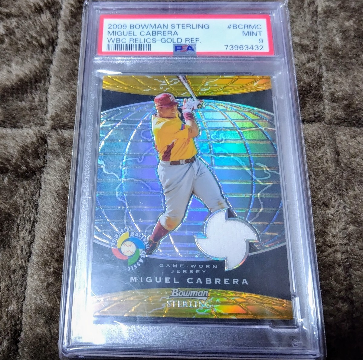 MIGUEL CABRERA Topps 2009 Bowman Sterling WBC Relic Gold Reflector /50 ミゲル カブレラ レリック WORLD BASEBALL CLASSICの画像1