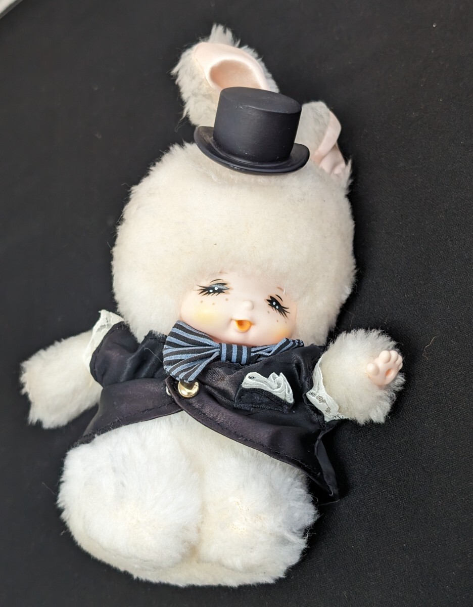 【500円引きクーポン】 レア物 ハニートイス モンチッチ風 人形 ソフビ うさぎ 雪の精 ソフビ