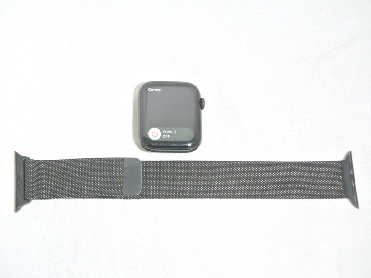 Bランク品（中古美品） Apple Watch Series 5 GPS+Cellularモデル 44mm MWWL2J/A [スペースブラックミラネーゼループ]_画像4