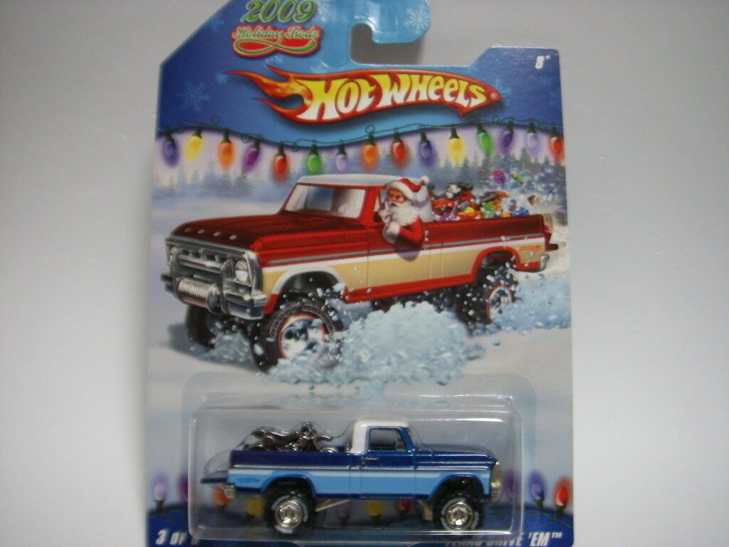 ホットウィール (青) '72 フォード ピックアップ Texas Drive 'Em ＜未開封＞ Hot Wheels '09 ホリデー ロッズの画像1