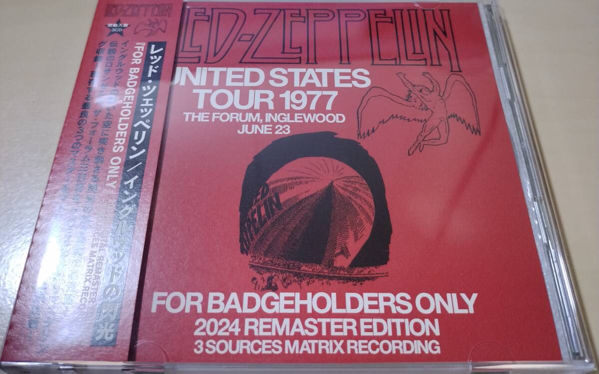 LED ZEPPELIN (3CD) イングルウッドの閃光 FOR BADGEHOLDERS ONLY 2024 REMASTERの画像1