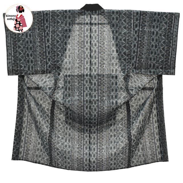 1 jpy long kimono-like garment Moss Lynn men's neckpiece attaching length 142cm gray series including in a package possible [kimonomtfuji] 5nfuji43712