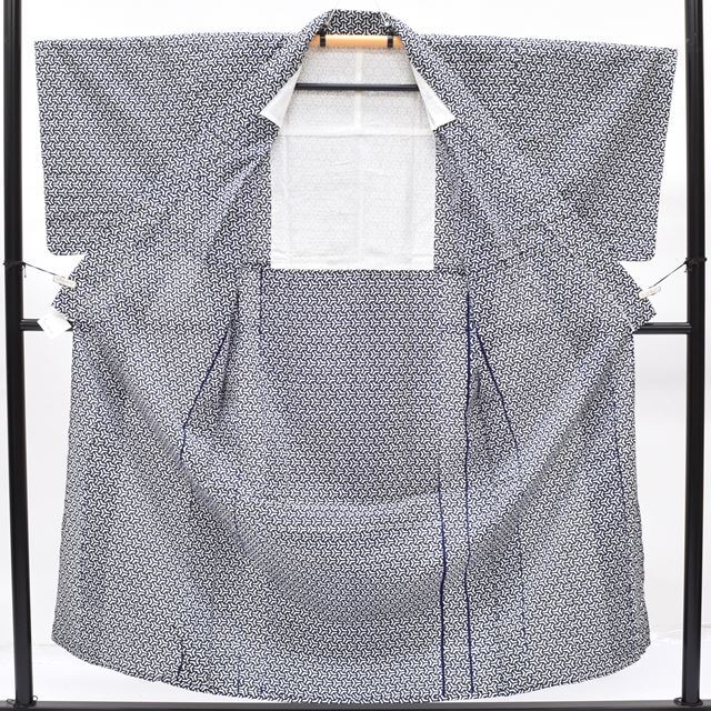 1 jpy yukata men's cotton navy blue white length 145cm... summer festival kimono including in a package possible [kimonomtfuji] 5nfuji44368