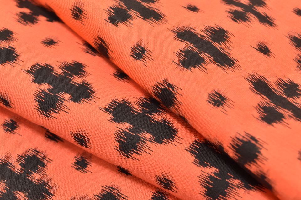 1 jpy feather woven silk .. orange color 10 character . length 79cm retro kimono including in a package possible [kimonomtfuji] 1nfuji44269
