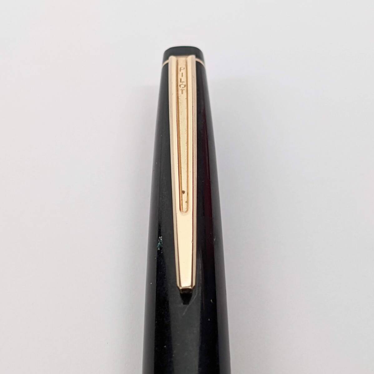 【946】 PILOT パイロット Elite エリート 万年筆 ペン先 14K 585 刻印 K14 ブラック ゴールド 文房具 ステーショナリー アンティークの画像3