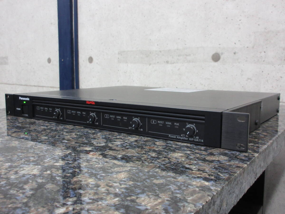 【まずまずの美品】RAMSA パワーアンプ WP-DA114 ラムサ Panasonic パナソニック_通電・簡単な音出し確認済みです