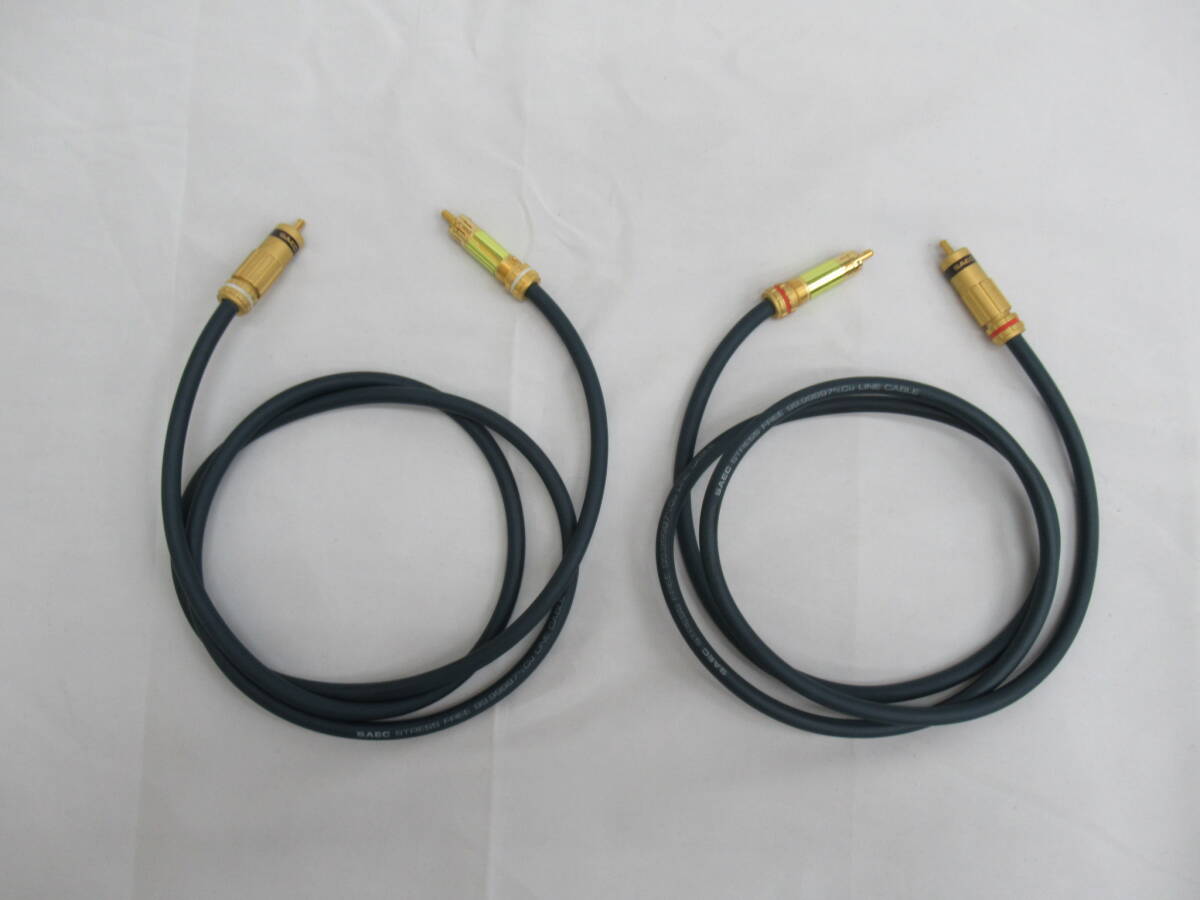 【2本組 約1.1m】SAEC RCAケーブル STRESS FREE 99.99997%Cu LINE CABLE サエク_2本組での出品で、長さは約1.1mです