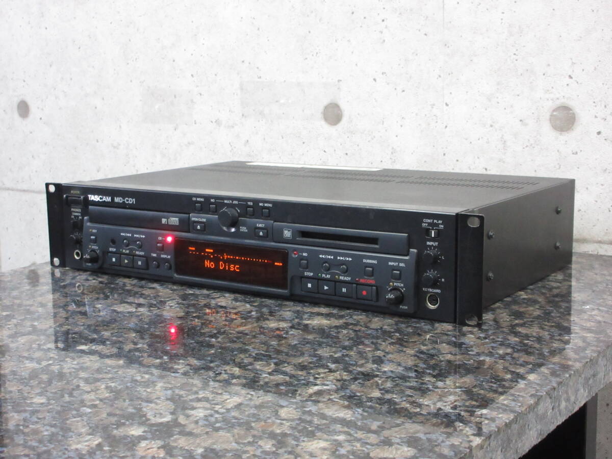 【お買い得品】TASCAM MDレコーダー/CDプレイヤー MD-CD1 タスカム_通電・簡単な音出し確認済みです