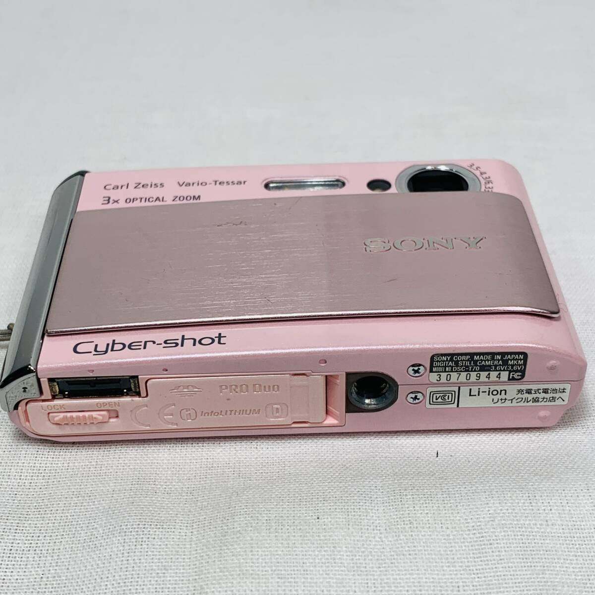 SONY ソニー Cyber-shot サイバーショット DSC-T70 コンパクトデジタルカメラ ピンク 動作確認済み USED品 1円スタート _画像9