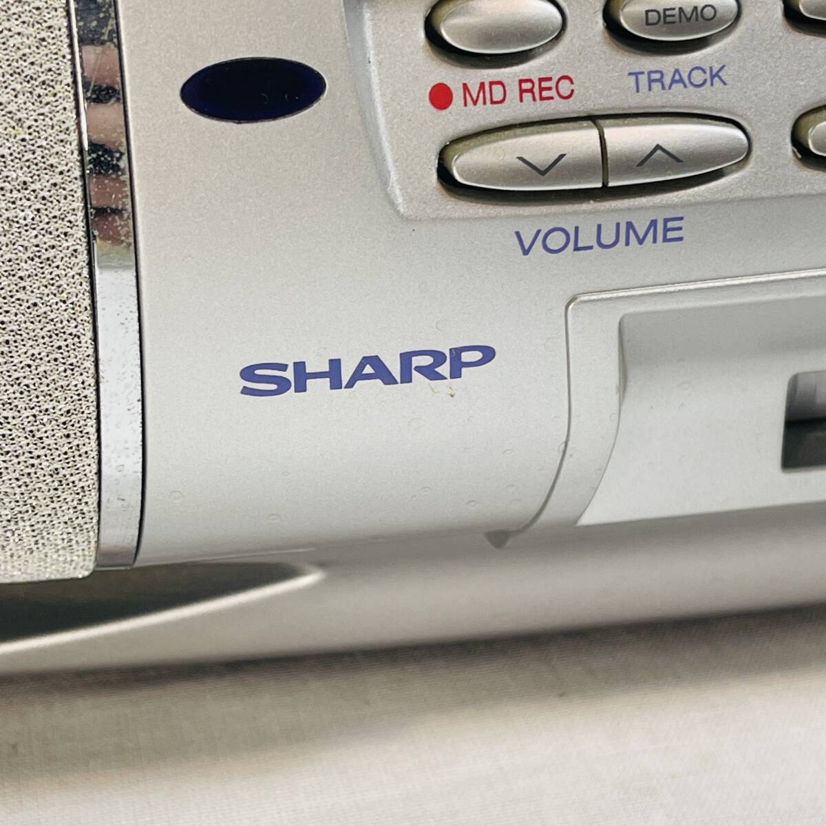 シャープ SHARP MD/CDシステム MD-F150-S 2001年製 通電確認 CD再生確認済み テープ不良 MD動作確認未 USED品 1スタ 1円ショップ _画像8