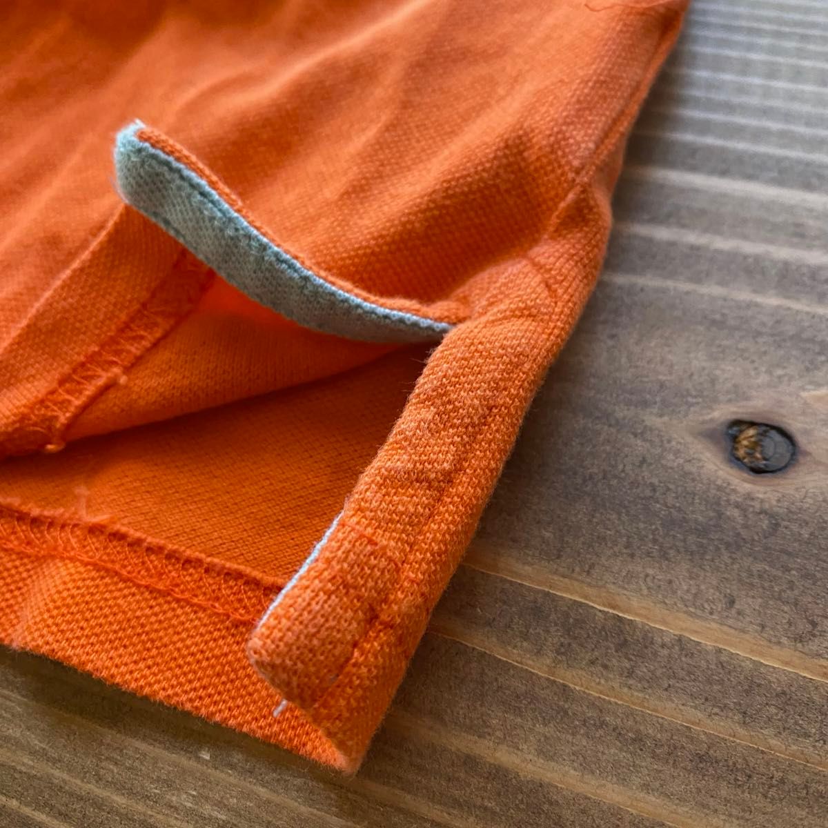 ポロシャツ リーバイス 半袖 オレンジ 綿100% 中古 古着 Lサイズ メンズ