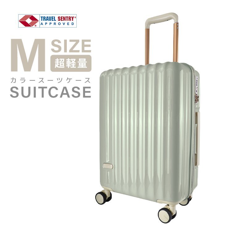 スーツケース 大容量60L Mサイズ 4～6泊 TSAロック 受託手荷物 キャリーケース 軽量 キャリーバッグ おしゃれ 旅行用品_画像1