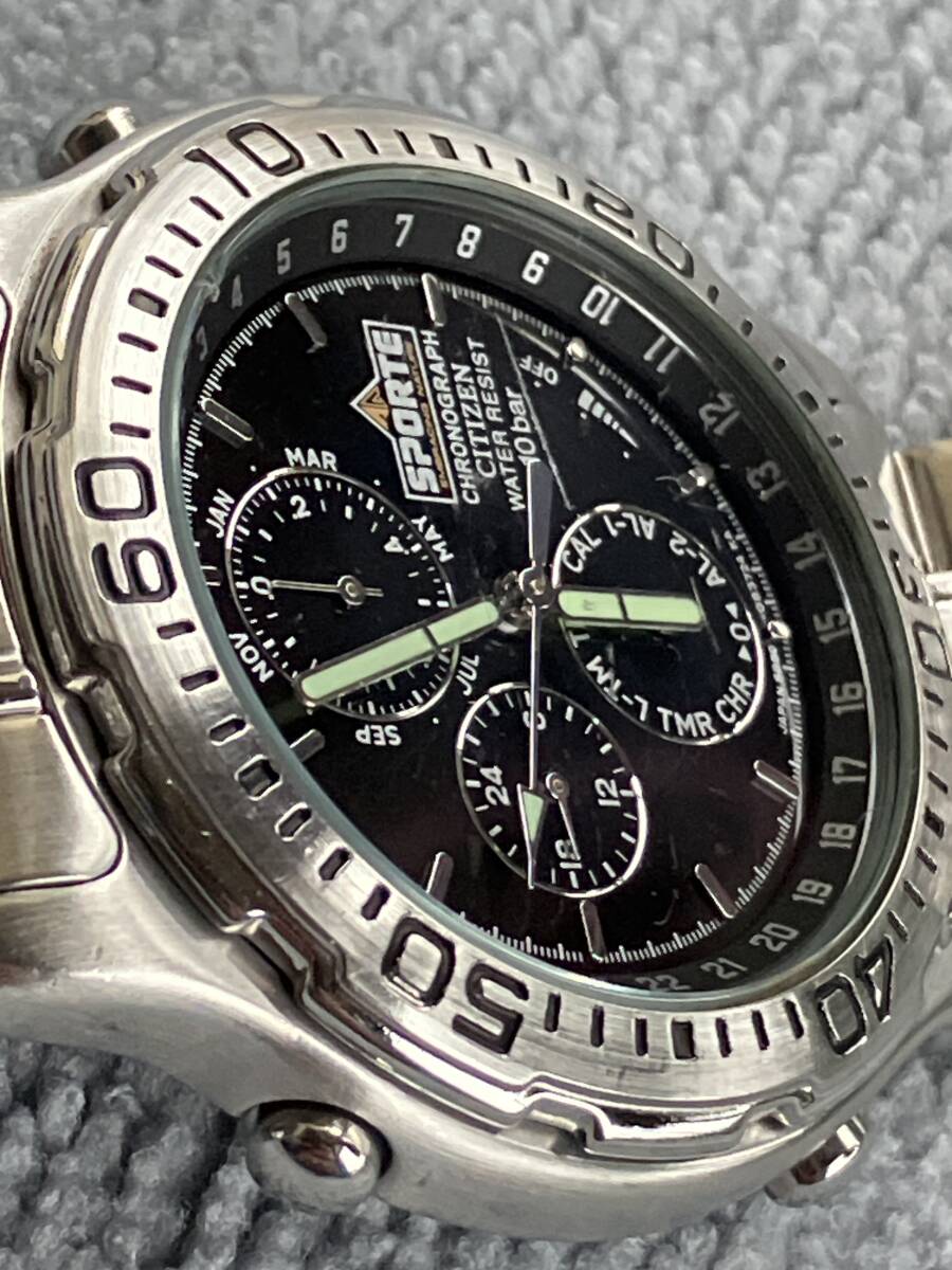 CITIZEN SPORTE 6850多機能クロノグラフ稼働_画像9