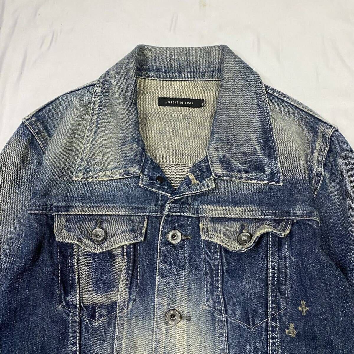 Rare 00's FUGA whisker denim jacket JAPANESE LABEL archive goa ifsixwasnine kmrii share spirit lgb 14th addictioの画像2