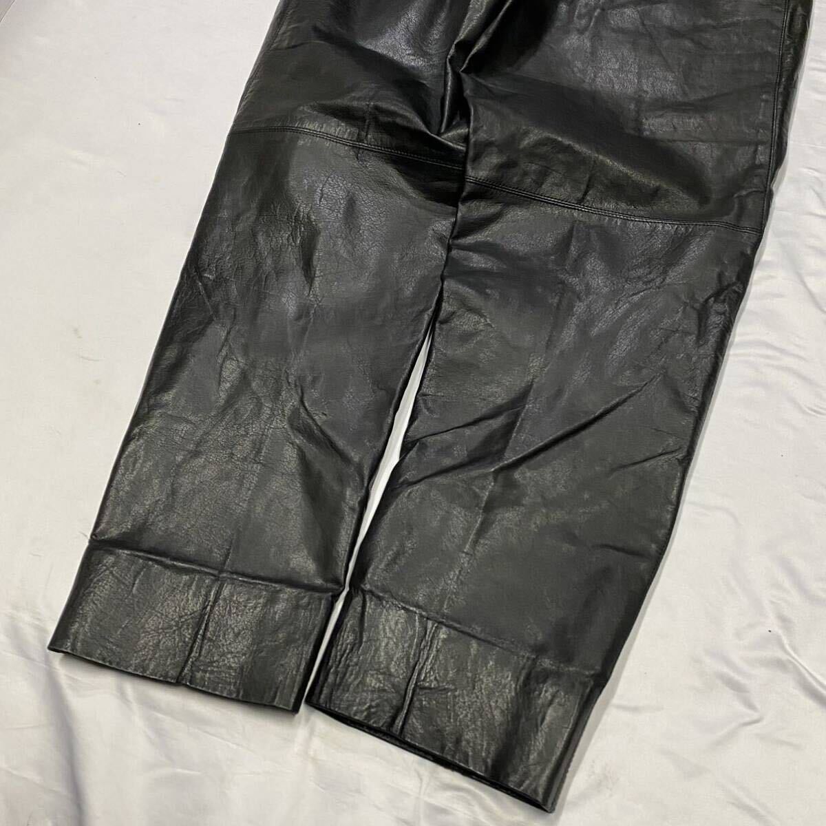 Rare 90\'s FICCE YOSHIYUKI KONISHI Unevenly dyed leather slacks JAPANESE LABEL archive goa kmrii share spirit lgb 14th addiction