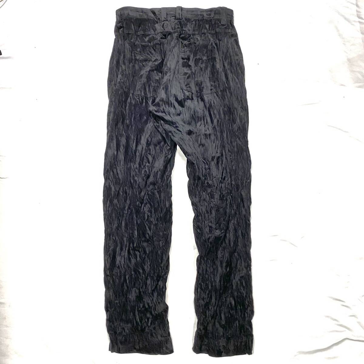 Rare archive Early 90's ISSEY MIYAKE Wrinkled pleated velvet pants JAPANESE LABEL goa ifsixwasnine share spirit lgb 14th addiction_画像5