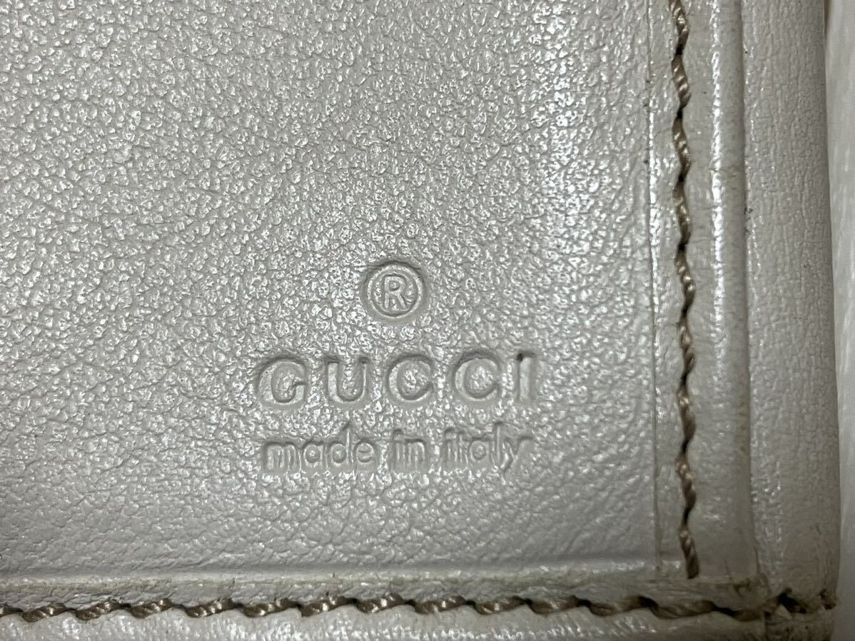 ☆送料無料☆ GUCCI グッチ 財布 長財布 二つ折り GGキャンバス ベージュ ホワイト ※現状品※_画像7