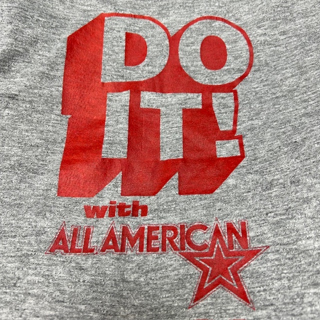 T●28 USA古着 80s～90s Doit! プリントTシャツ S程度 杢グレー ヴィンテージ オールド アメリカ古着 シングルステッチ_画像4