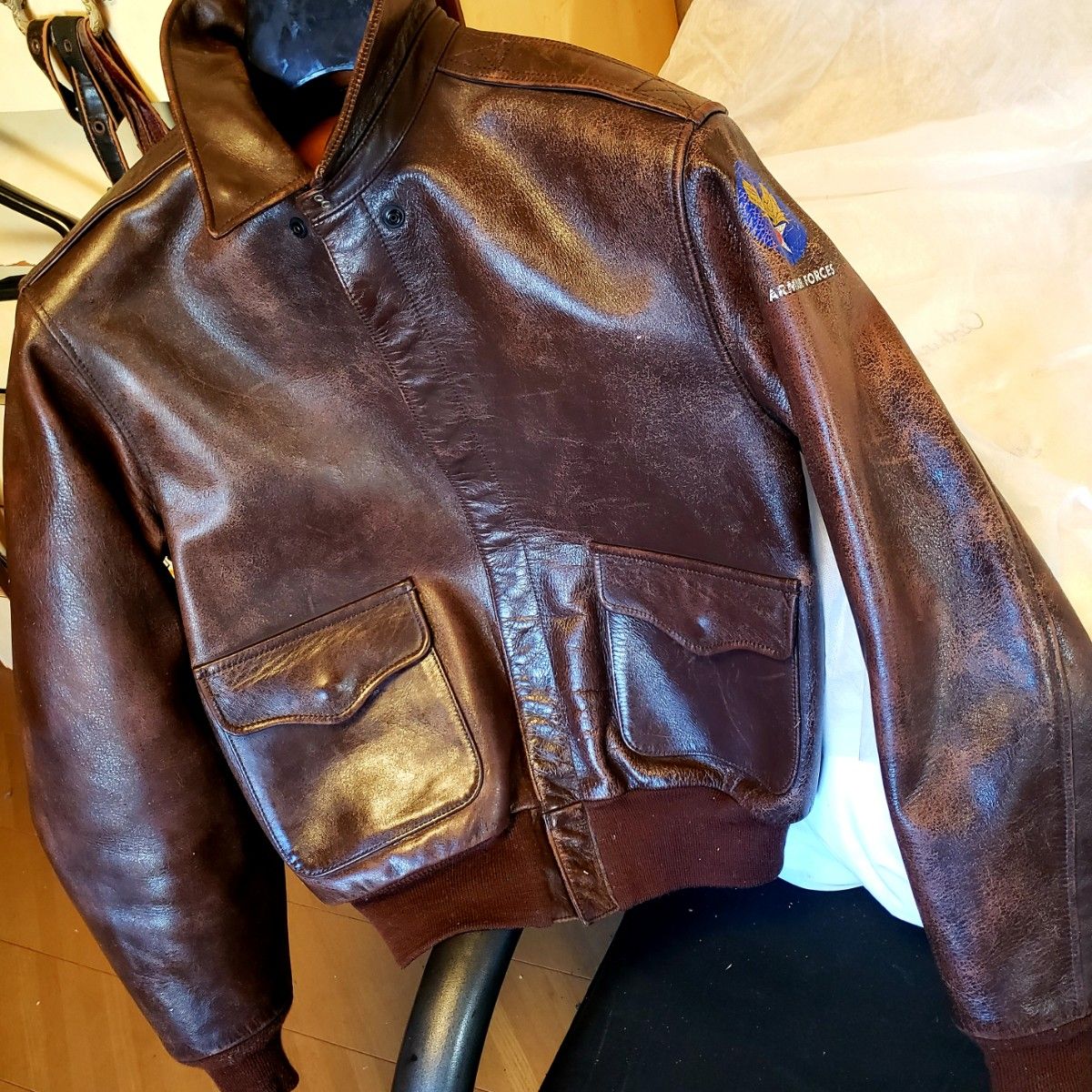 REALMcCOY'S リアルマッコイズ A-2 馬革 ISOLA,N.Y レザー leather ジャケット JACKET 初期