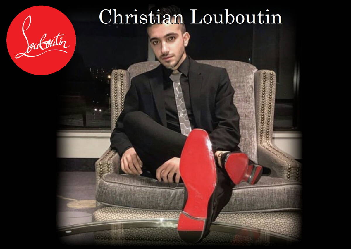 Christian Louboutin GREGGO レザーシューズ クリスチャンルブタン ブラック 本革 ドレスシューズ 黒 41ハーフ ビジネス スパイク 赤ソール_画像8