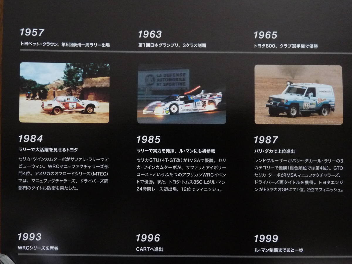 ポスター トヨタ モータースポーツ５０周年記念 1992年ルマン２位 TS010 未使用_画像4