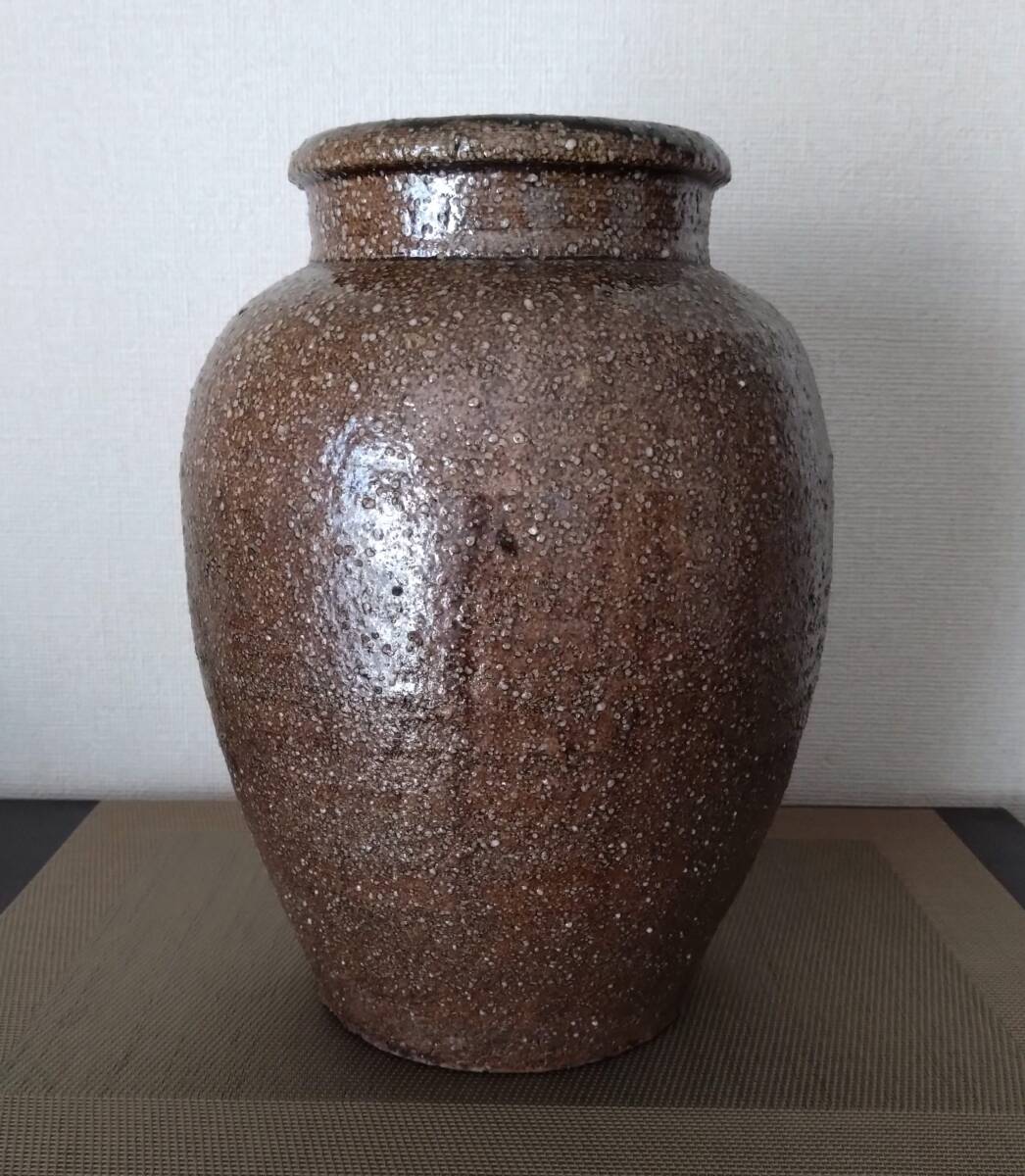 信楽焼 壷 茶壷 花瓶 飾壺 甕 高さ約30cm_画像1