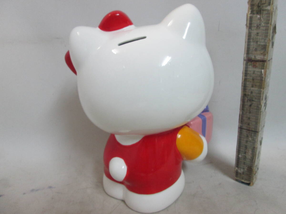 サンリオ ハローキティ キティちゃん 古い 陶器 貯金箱 30cm サンリオ ハローキティ キティちゃん 古い 陶器 貯金箱 30cm