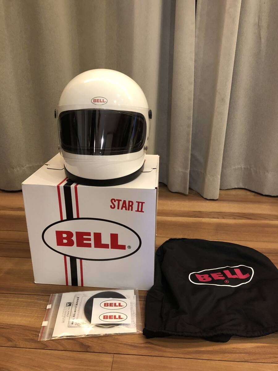 BELL STAR II ベルスター2ヘルメットLサイズ ホワイト美品 フルフェイスヘルメットの画像1