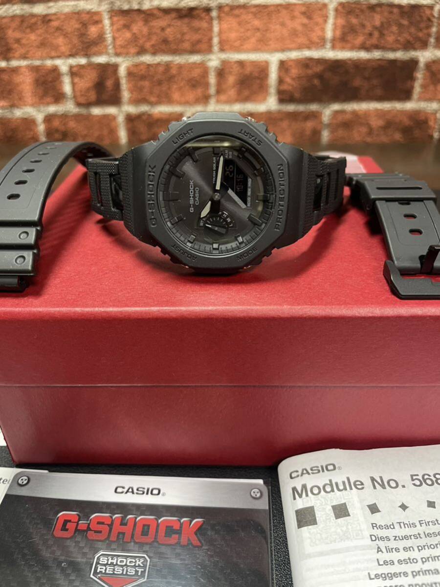 （美品）gショック ジーショック G-SHOCK ソーラー GA-B2100-1A1 アナログデジタル 2100 Bluetooth オールブラック 黒 コンポジットバンド_画像1