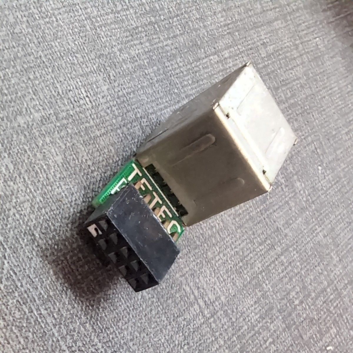 変換名人 M/B上のUSB2.0ピンヘッダ端子 USB2.0(A平型・メス) 変換アダプタ LED電源ランプ搭載 MB-USB2