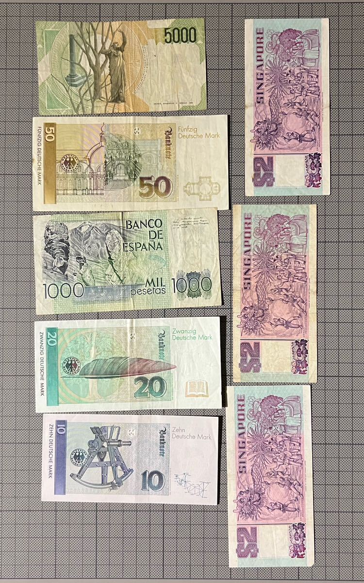  старый банкноты зарубежный банкноты банкноты за границей банкноты Германия Италия коллекция античный совместно 