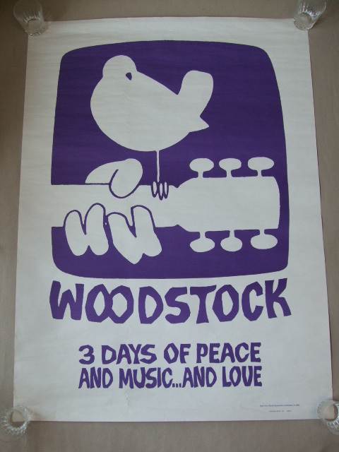 特別オファー 1969年 VINTAGE ORIGINAL /OFFICIAL WOODSTOCK POSTER / 公式 ミュージシャン