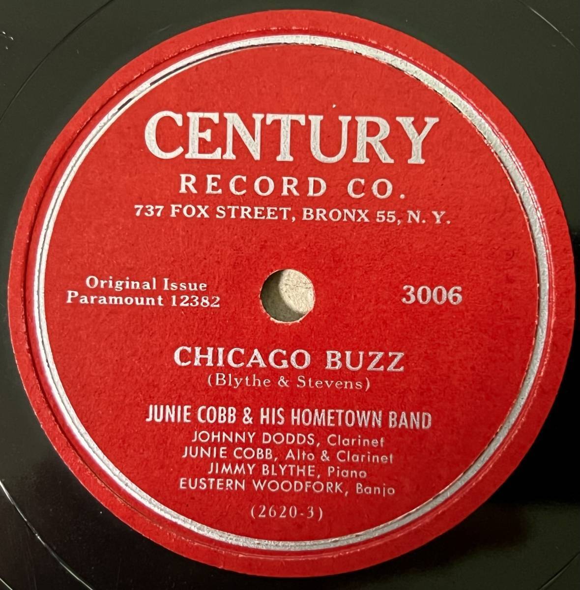 JUNIE COBB & HIS HOMETOWN BAND w JOHNNY DODDS CENTURY Chicago Buzz/ East Coast Trot_画像1