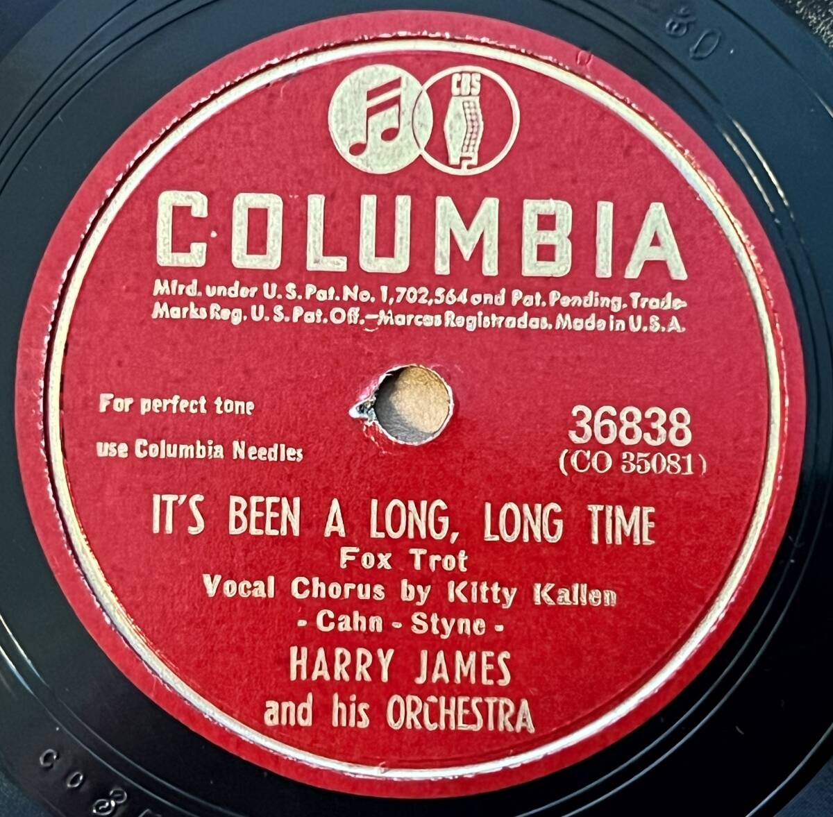 KITTY KALLEN ; HARRY JAMES COLUMBIA It’s Been A Long, Long Time CLASSICS!!!!!_画像1