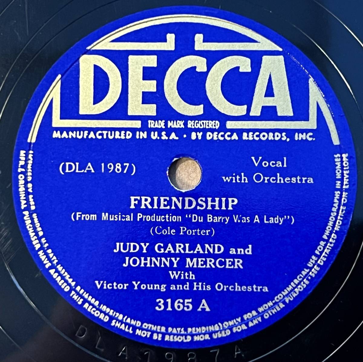 JUDY GARLAND DECCA Friendship/ Wearing Of The Green_画像1