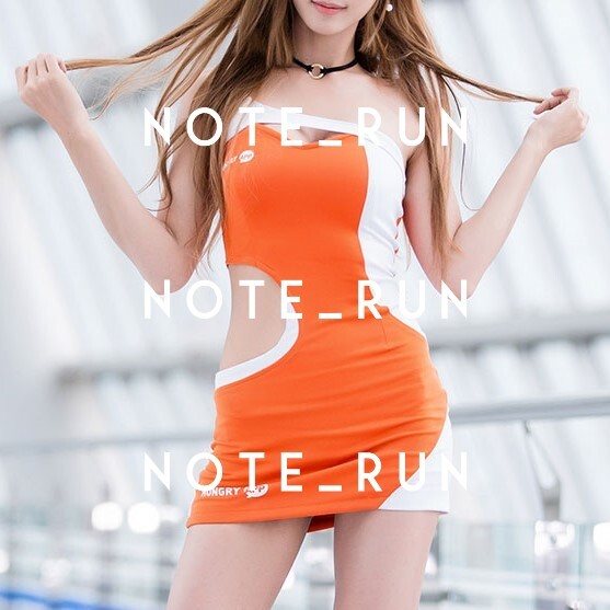 【xao】コスチューム RQ レースクイーン 衣装　橙・白_画像1