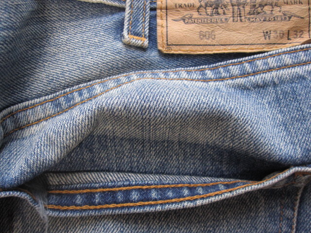 LEVI'S リーバイス 606 30605-0057 トルコ製 BIG'E オレンジタグ デニム ジーンズ W30/L32 TALON42/ジッパー 裾チェーンステッチ リペア_画像8