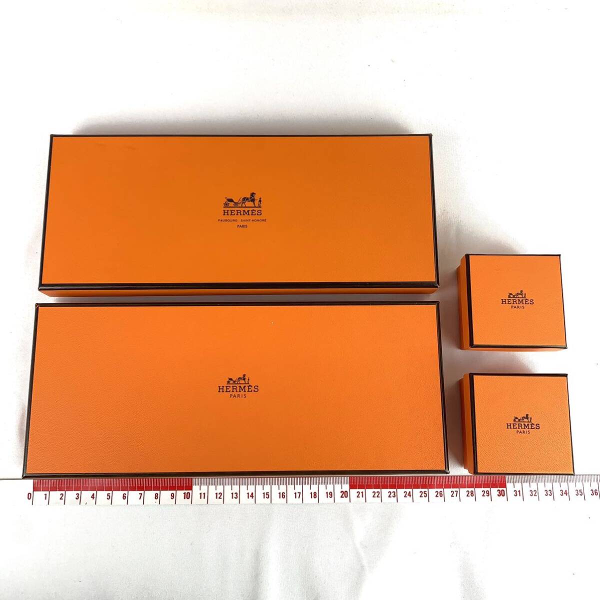 HERMES エルメス 空箱 24個 まとめ 空き箱 BOX オレンジ ボックス 小物 保存箱 保存 アクセサリー用 の画像2