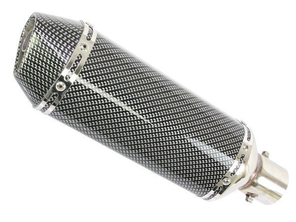  Delta type stainless steel silencer φ50.8 carbon color full carbon slip-on muffler YZF-R-25/R-6/R-1 TW225 XJR400 XJR400R