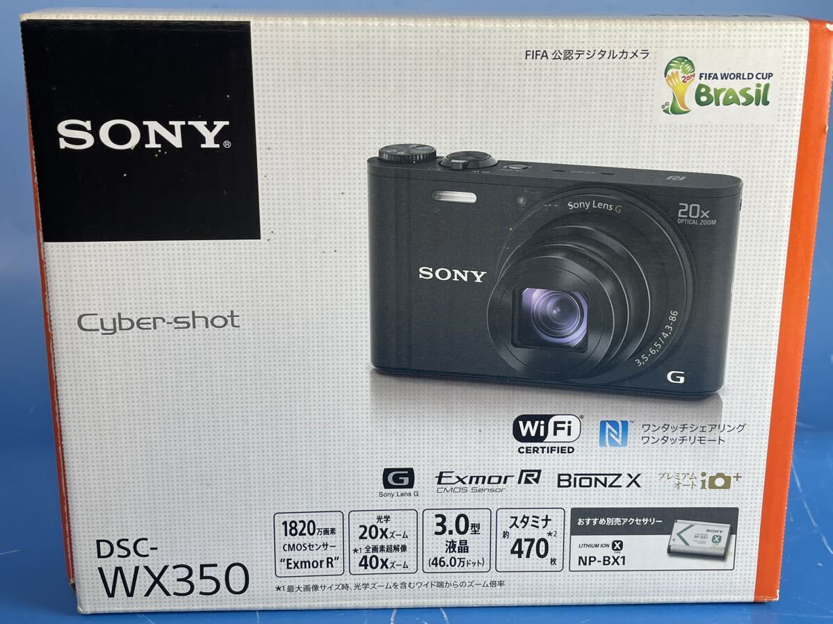 [ прекрасный товар ] Sony SONY Cyber-shot DSC-WX350 черный оригинальная коробка с футляром компактный цифровой фотоаппарат 