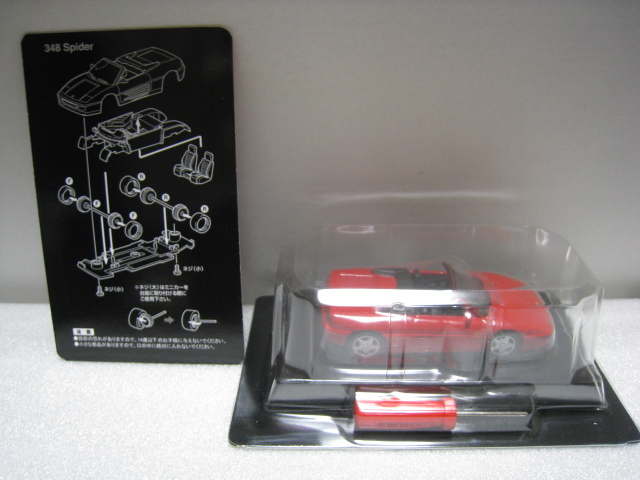 京商　サークルK　第22弾　フェラーリ　コレクションⅤ「　３４８　Ｓｐｉｄｅｒ　レッド色　」　1/64　ケース箱、カード、外箱有り_画像7