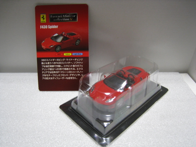 京商　サークルK　第22弾　フェラーリ　コレクションⅤ「　Ｆ４３０　Ｓｐｉｄｅｒ　レッド色　」　1/64　ケース箱、カード、外箱有り_画像6