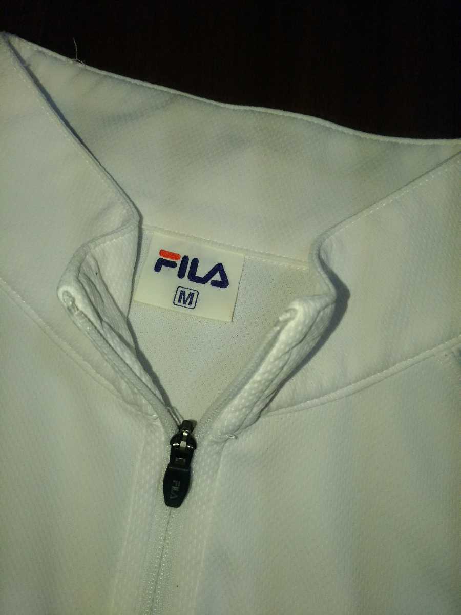 FILA  フィラ ハーフジップ 半袖シャツ 吸汗速乾ドライ素材 春夏 涼感 ゴルフ スポーツ メンズ サイズMの画像4