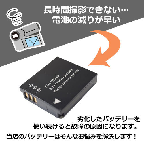  charger set RICOH Ricoh DB-60 DB-65 / Panasonic Panasonic DMW-BCC12 interchangeable battery + charger (USB) code 01729-01750
