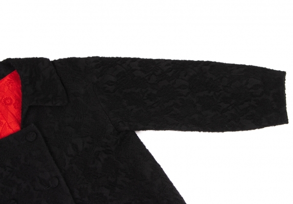  Keita Maruyama KEITA MARUYAMA цветок ткань дизайн шерстяное пальто чёрный M